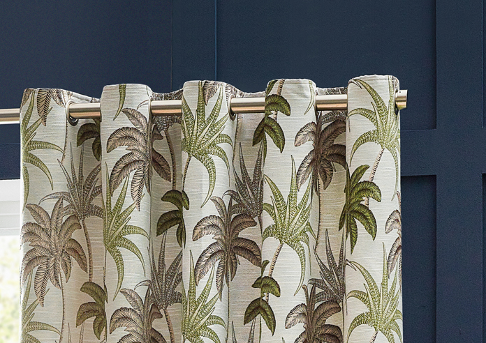 Galapagos Eyelet, Green - Ready Made Curtains - Image 9